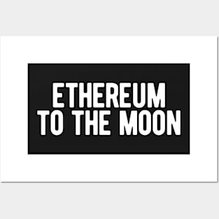 Ethereum to the Moon Posters and Art